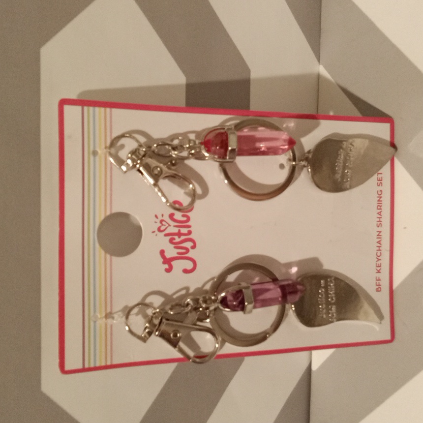 Nwt Justice Best Friends Heart Charm Keychain